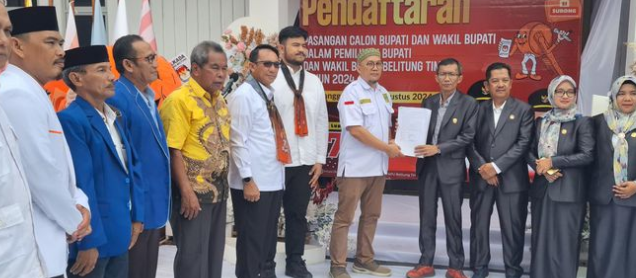 Burhanudin Daftar Pilkada Belitung Timur 2024 Didukung 6 Partai